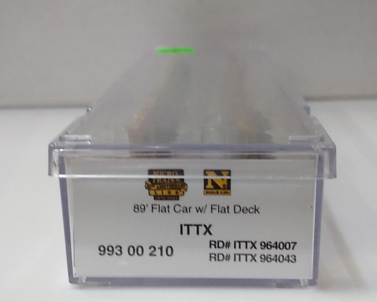 Micro-Trains 99300210 N ITTX 89' Flat Car with Weathered Deck (Pack of 2)