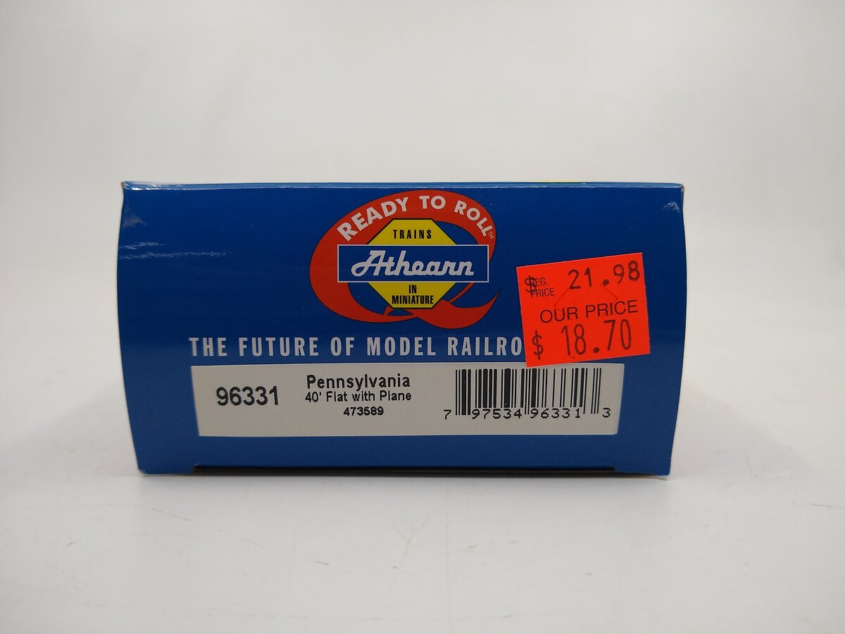 Athearn 96331 HO Pennsylvania 40' Flat w/Red Plane #473589