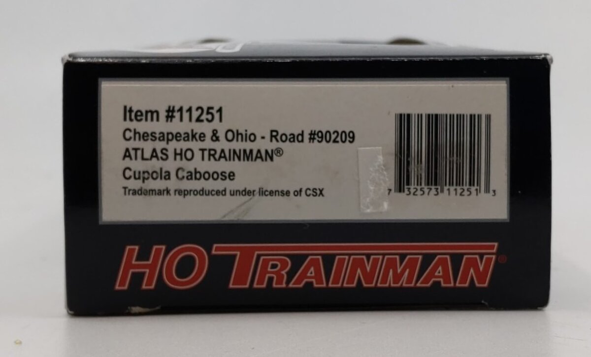 Atlas 11251 HO Scale Chesapeake & Ohio Cupola Caboose #90209