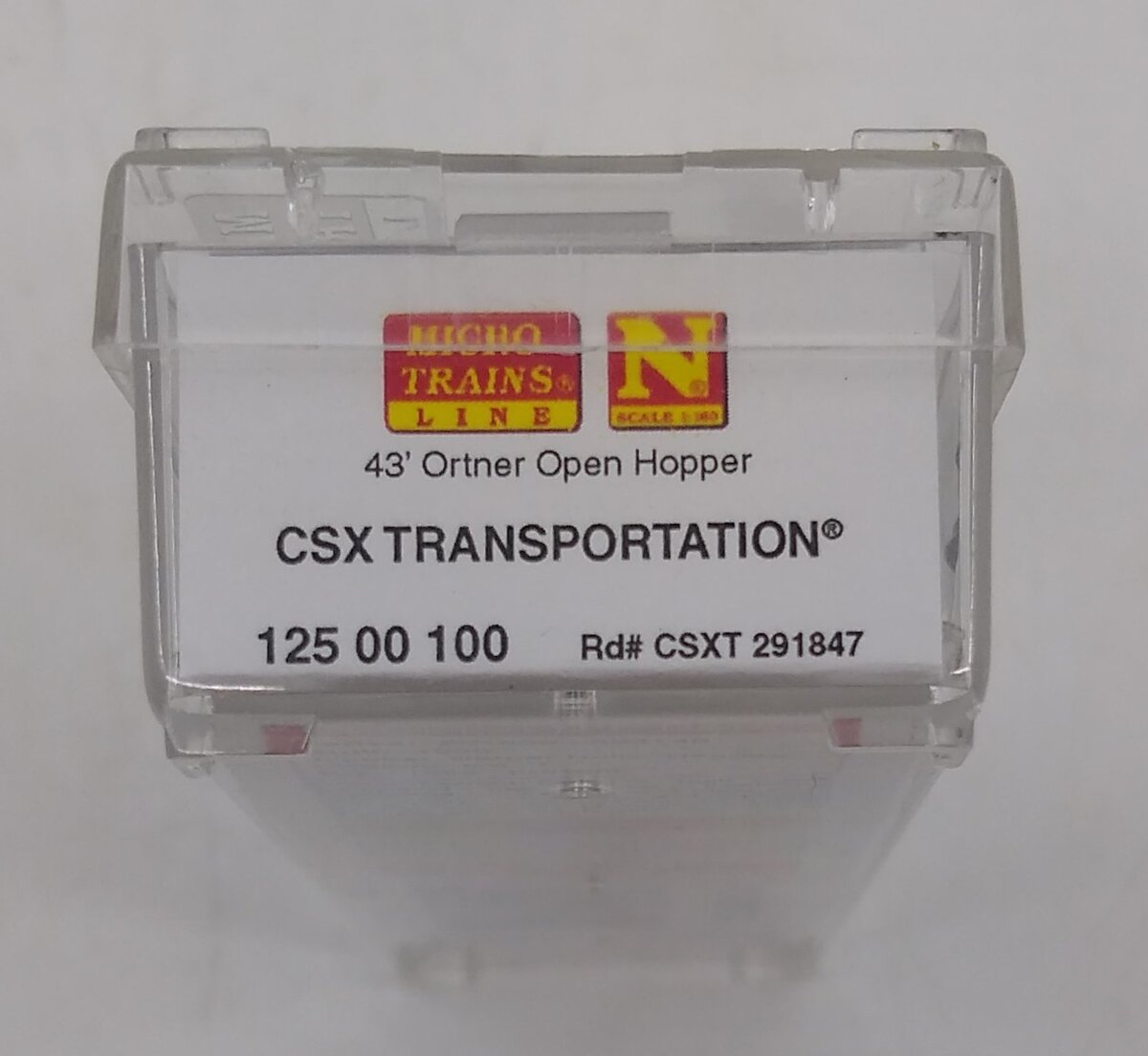 Micro-Trains 12500100 N CSXT 3-Bay Ortner Rapid Discharge Open Hopper #291847