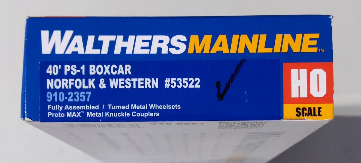 Walthers 910-2357 HO Scale Norfolk & Western 40' PS-1 Boxcar #53522