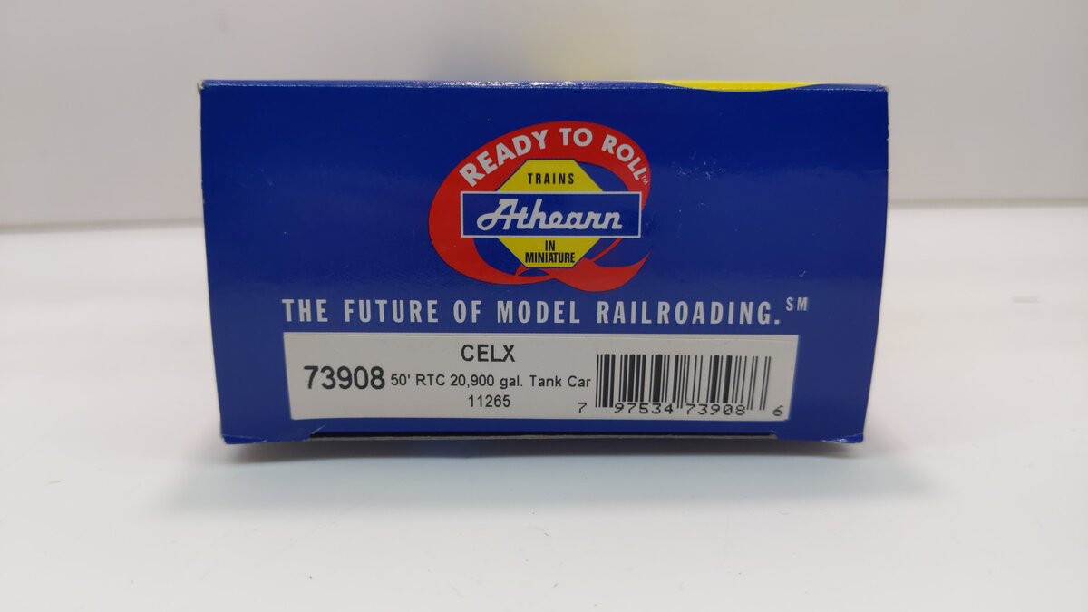 Athearn 73908 HO CELX 50' RTC 20,900 Gallon Tank Car #11265