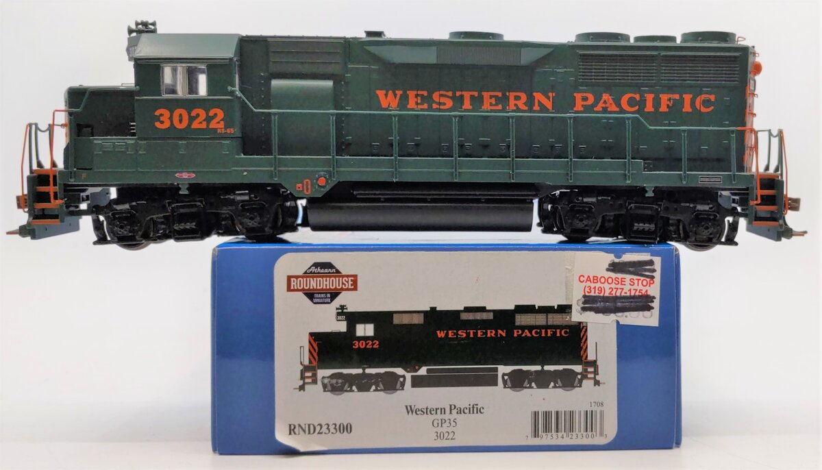 Roundhouse RND23300 HO Scale Western Pacific GP35 Diesel Locomotive #3022