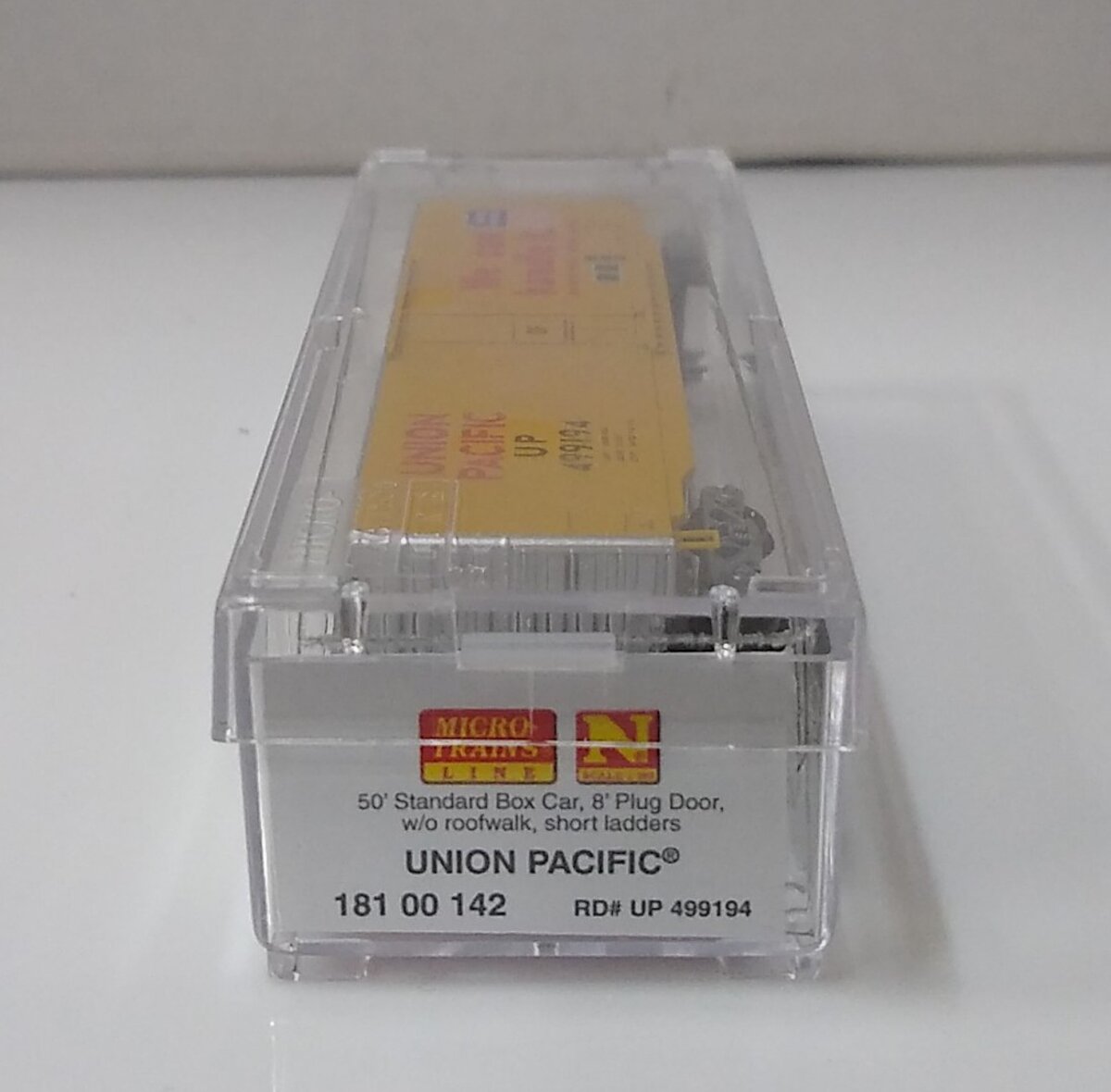 Micro-Trains 18100142 N Union Pacific 50' Standard Plug Door Boxcar #499194