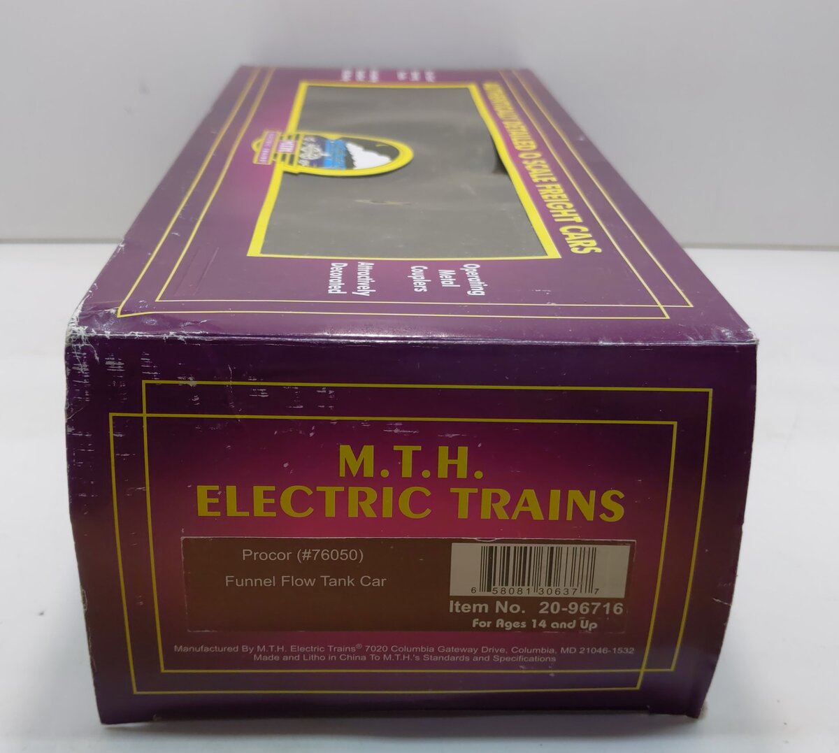 MTH 20-96716 O Procor Funnel Flow Tank Car #76050
