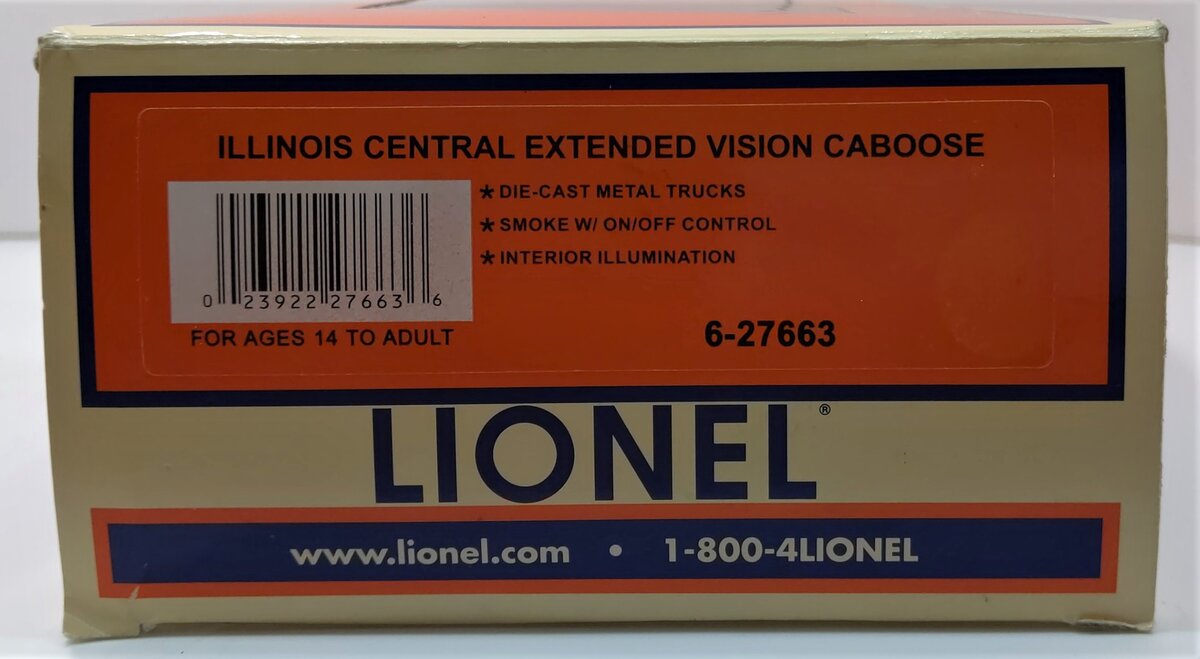 Lionel 6-27663 Illinois Central Gulf Extended Vision Caboose