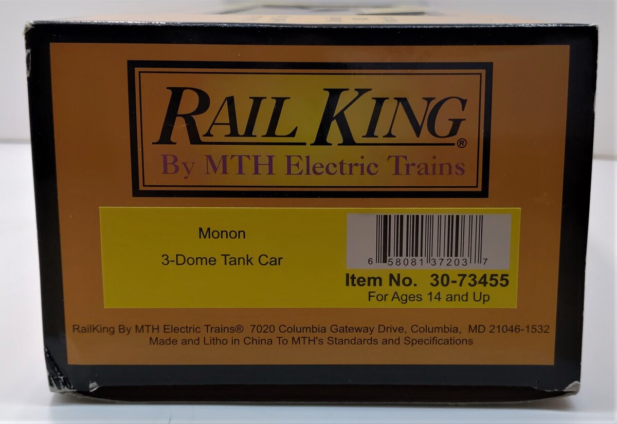 MTH 30-73455 O Monon 3-Dome Tank Car - 3-Rail - RailKing®