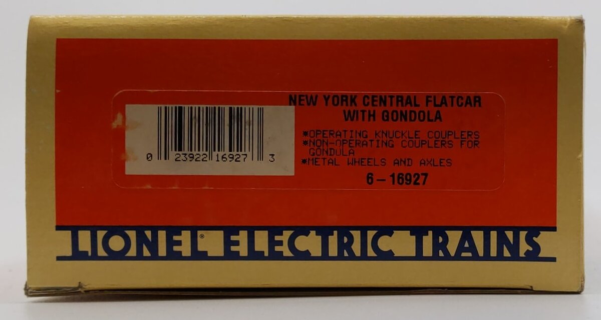 Lionel 6-16927 O Gauge New York Central Flatcar w/ Gondolas