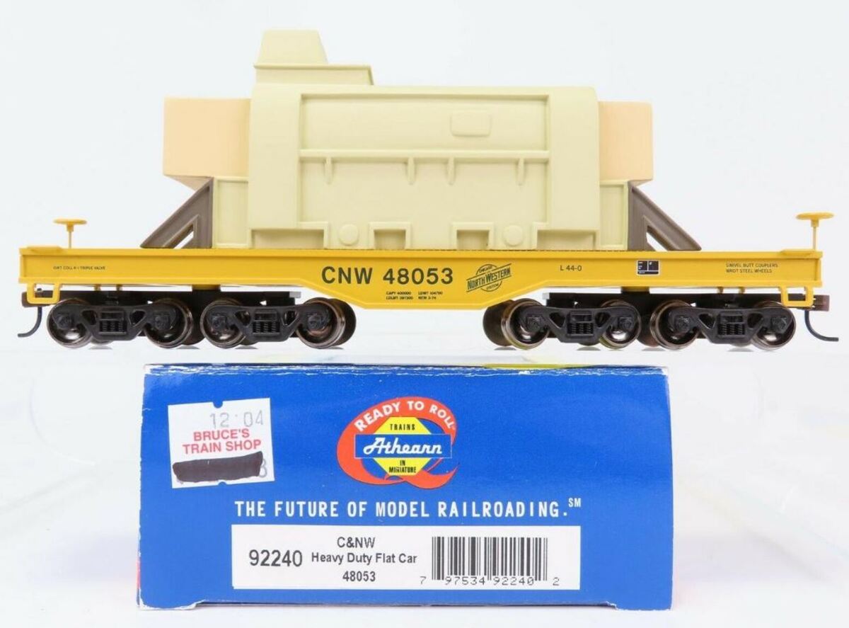 Athearn 92240 HO Chicago North Weastern C&NW Heavy Duty Flatcar #48053