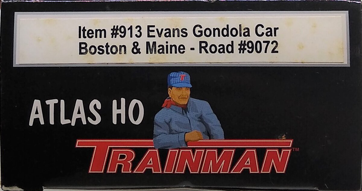 Atlas 913 HO Scale Boston & Maine Evans 52' Gondola #9072