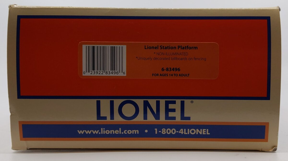 Lionel 6-83496 Red Roof Station Platform With Billboards