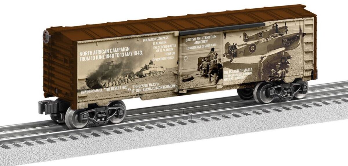 Lionel 2138130 O WWII Africa Campaign MUSA Boxcar