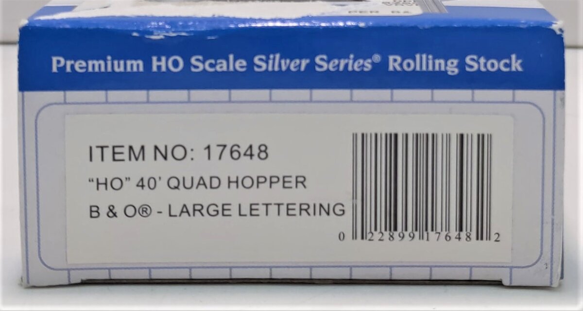 Bachmann 17648 HO Scale Baltimore & Ohio 40' Quad Hopper Large Lettering