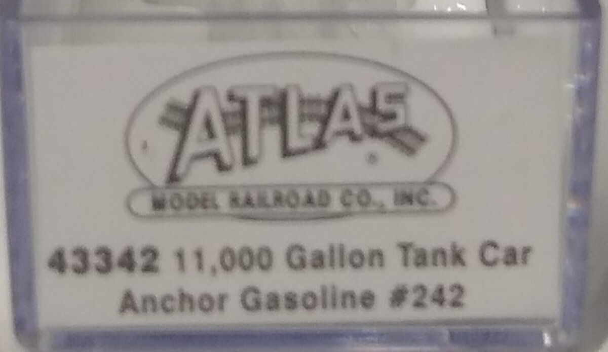 Atlas 43342 N Scale Anchor 11,000 Gallon Tankcar #2