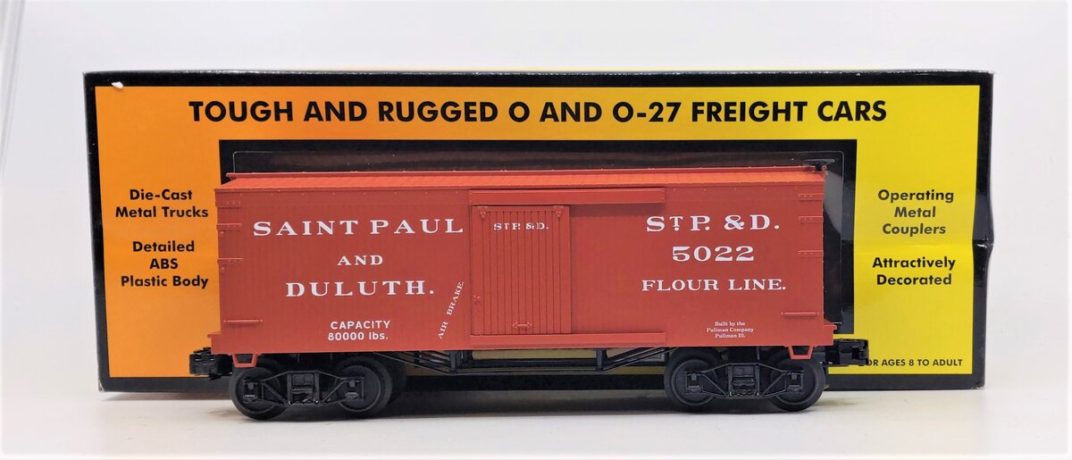 MTH 30-74468 O Gauge Saint Paul & Duluth 34' Box Car - 19th