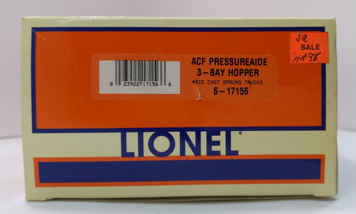 Lionel 6-17156 O Gauge ACF Pressureaide 3-Bay Pressure Hopper #42788