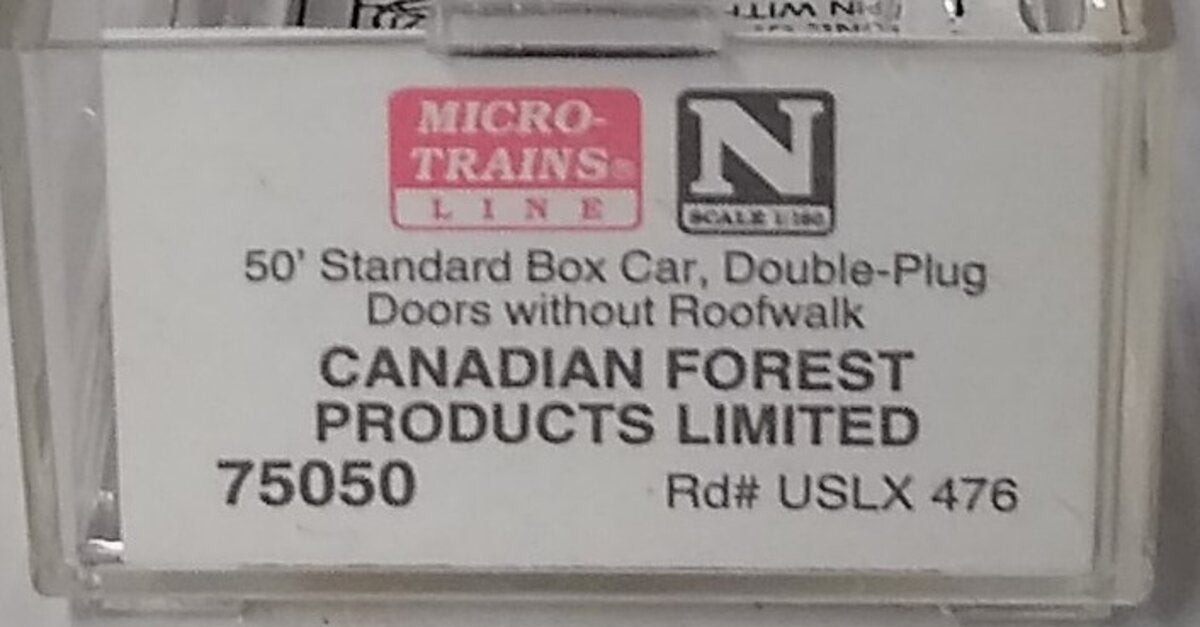 Micro-Trains 07500050 N Scale Canadian Forest Products 50' Standard Boxcar #476