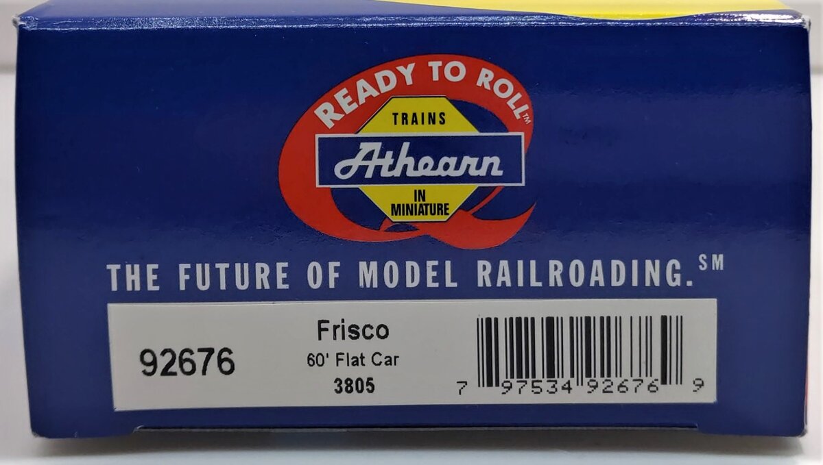 Athearn 92676 HO Frisco 60' Ready-to-Run Flat Car #3805
