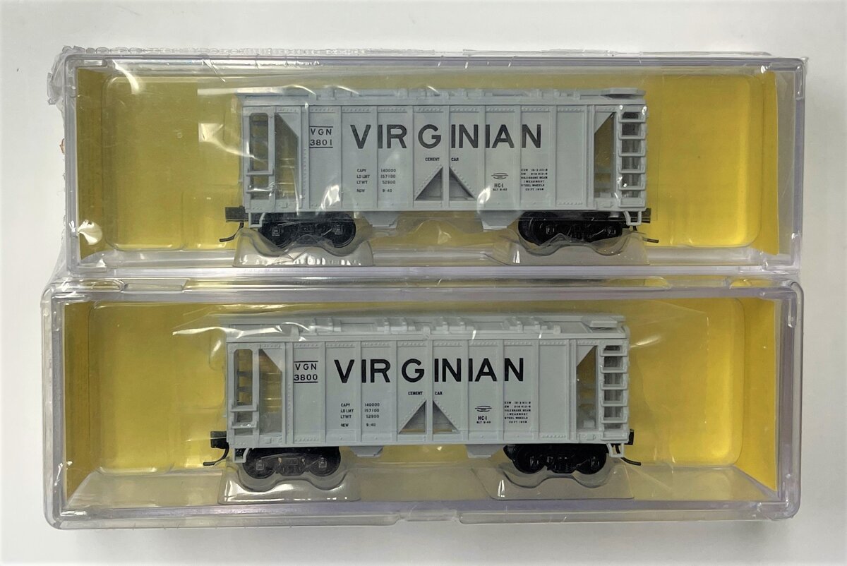 Deluxe Innovations 73512 N Virginian ACF 36' 2-Bay Covered Hopper (Set of 2)