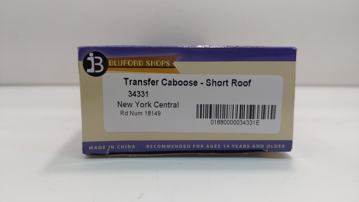 Bluford Shops 34331 HO Scale NYC Transfer Caboose #18149