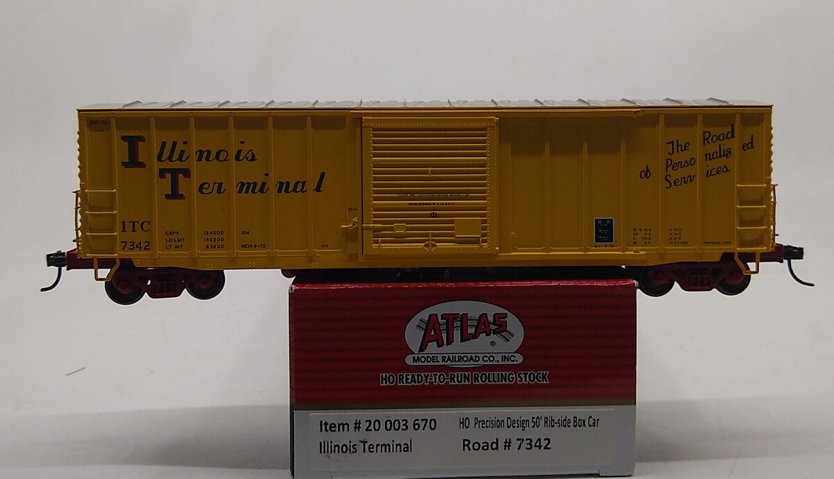 Atlas 20003670 HO Illinois Terminal ACF Precision-Design 50' Boxcar #7342