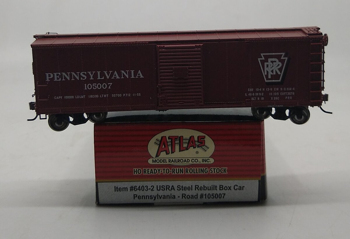 Atlas 64032 HO Scale PRR USRA Steel Rebuilt Boxcar #105007