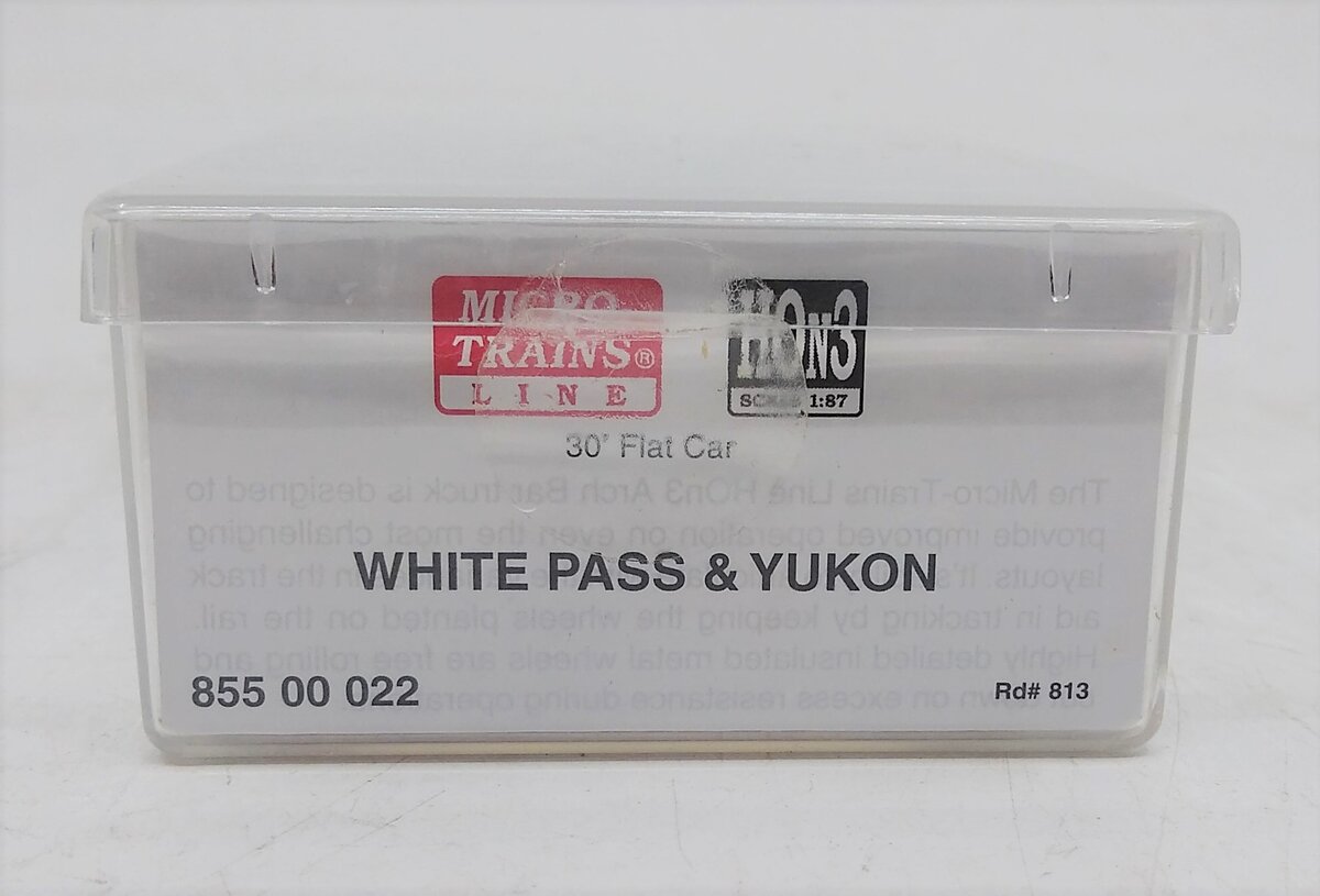 Micro-Trains 85500022 HOn3 White Pass & Yukon 30' Flatcar #813