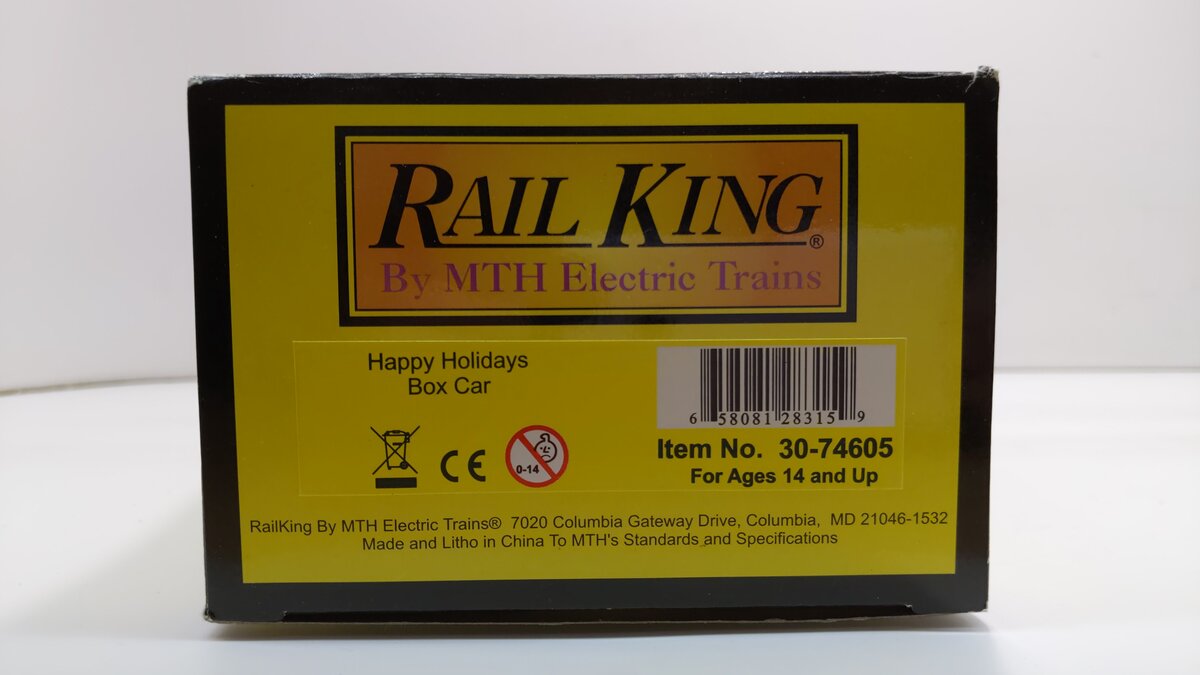 MTH 30-74605 O Gauge Happy Holidays Boxcar