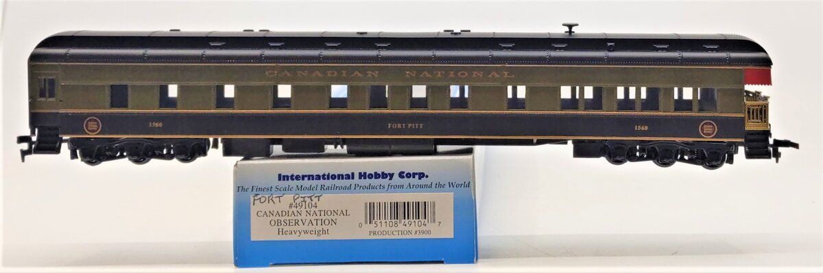 IHC 49104 HO Scale Canadian National Heavyweight Observation Passenger Car