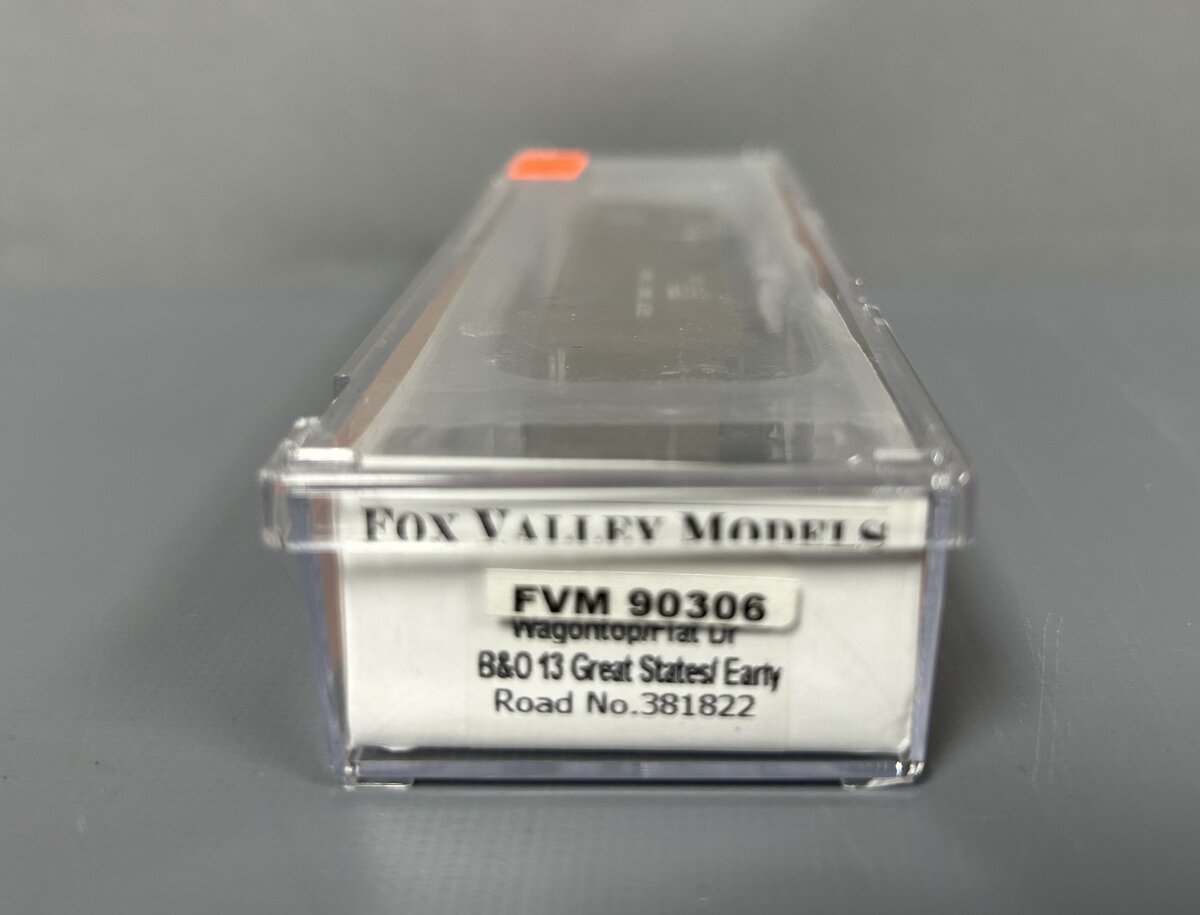 Fox Valley Models 90306 N Scale B&O Wagontop Box Car #381822
