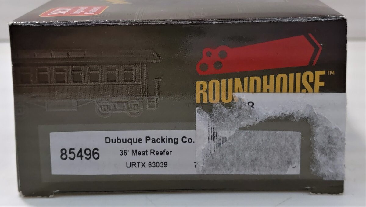Roundhouse 85496 HO Dunbuque Packing Co. 36' Meat Reefer URTX #63039