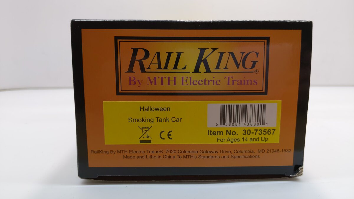 MTH 30-73567 O Halloween Smoking Tank Car #3131