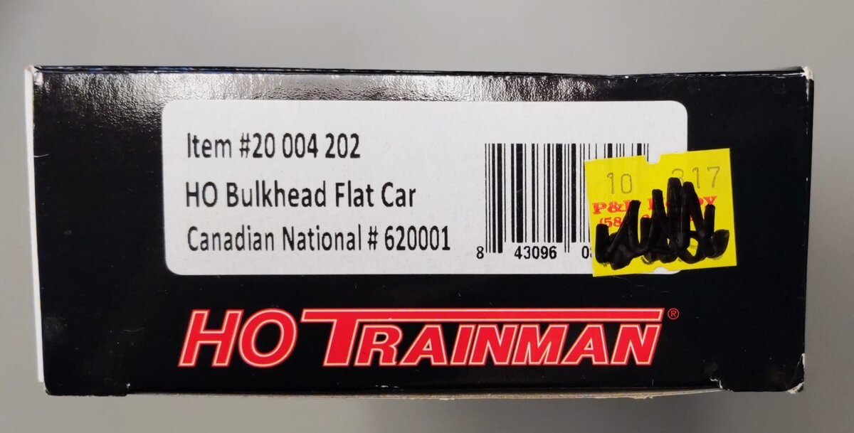 Atlas 20004202 HO Canadian National Trainman® Bulkhead Flat Car #620001