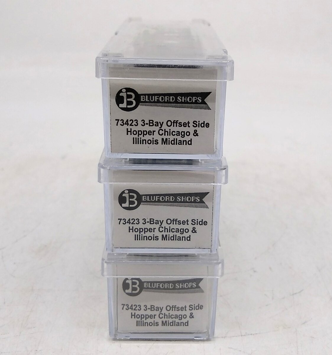 Bluford Shops 73423 N Scale C&IM 70T 3 Bay Offset Hopper (Set of 3)