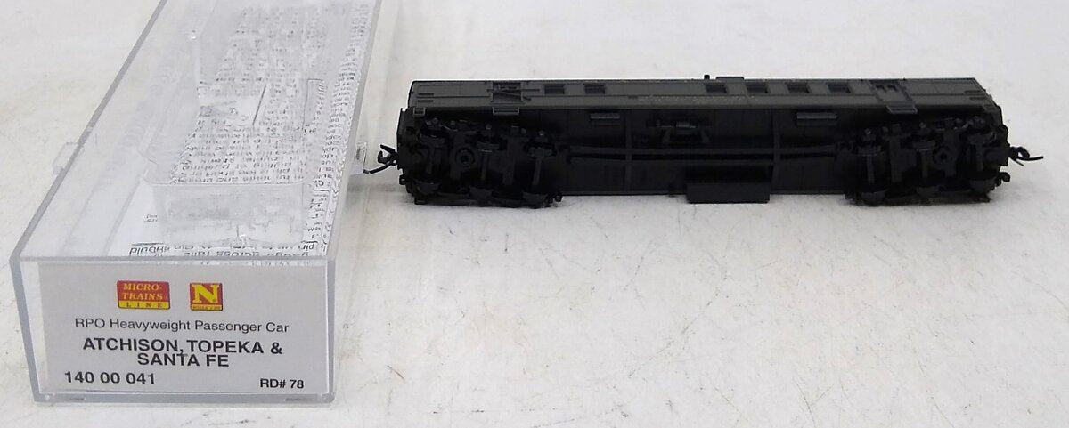 Micro-Trains 14000041 N ATSF 60' RPO Heavyweight Passenger Car #78