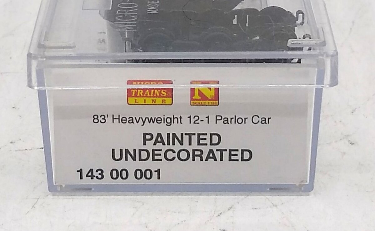 Micro-Trains 14300001 N Undecorated 28-1 Heavyweight Pullman Parlor Car