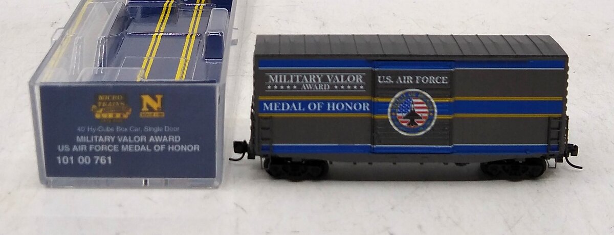Micro-Trains 10100761 N U.S. Air Force Military Valor Award 40' Hy-Cube Box Car