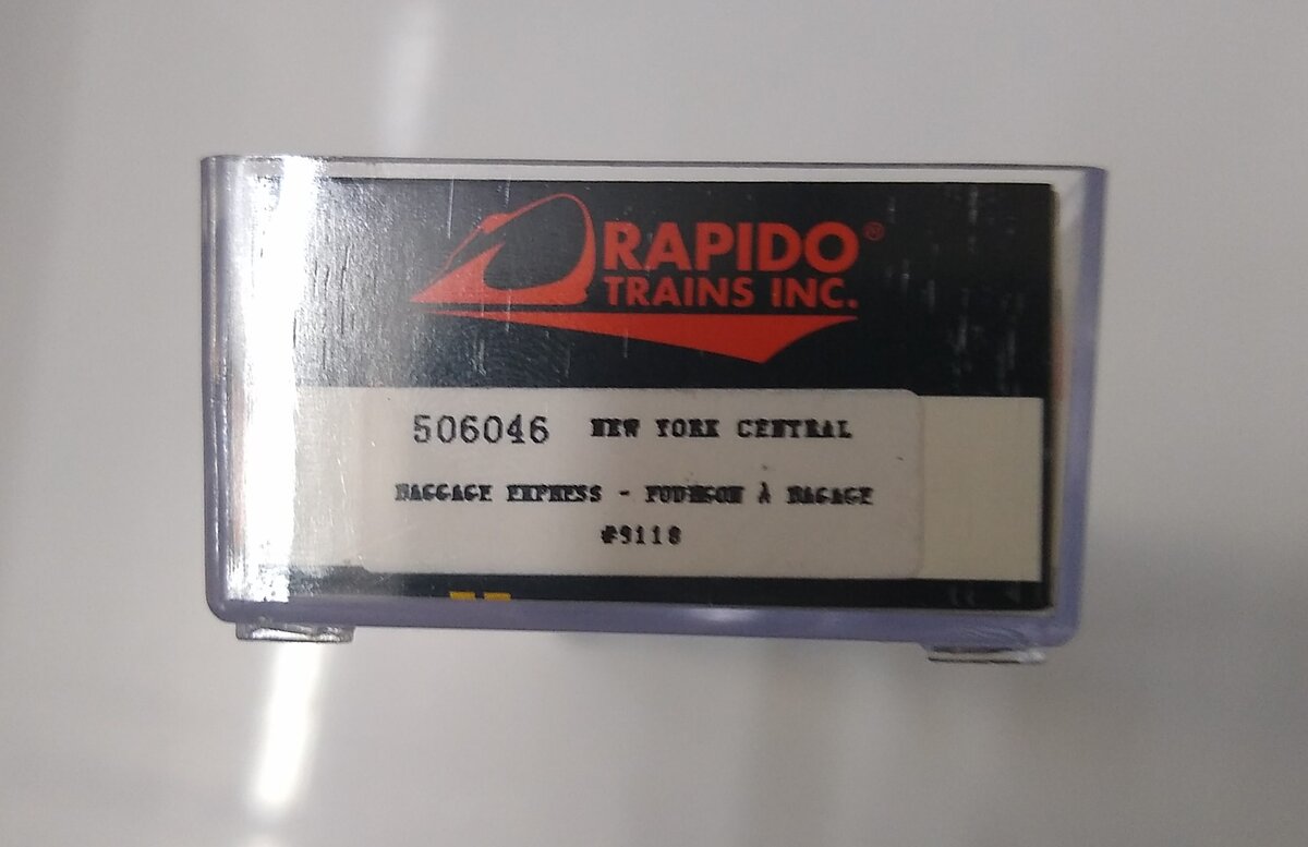 Rapido Trains 506046 N New York Central 73' Smooth Side Baggage-Express #9118