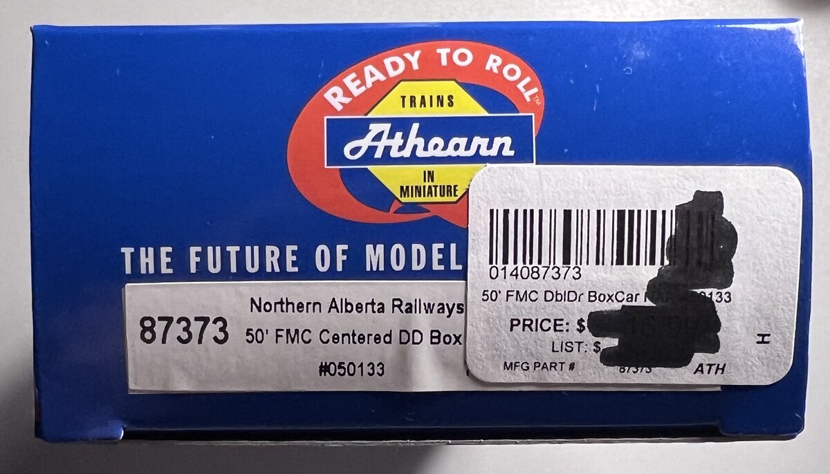 Athearn 87373 HO Scale NAR 50' FMC Centered Double Door Boxcar #50133