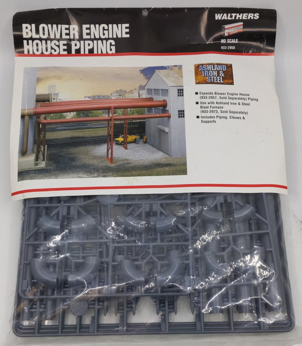 Walthers 933-2958 HO Scale Blower Engine House Piping Building Kit