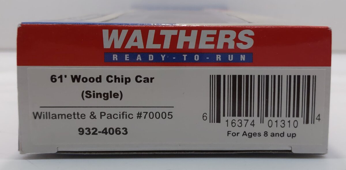 Walthers 932-4063 HO Willamette & Pacific 61' Wood Chip Car #70005