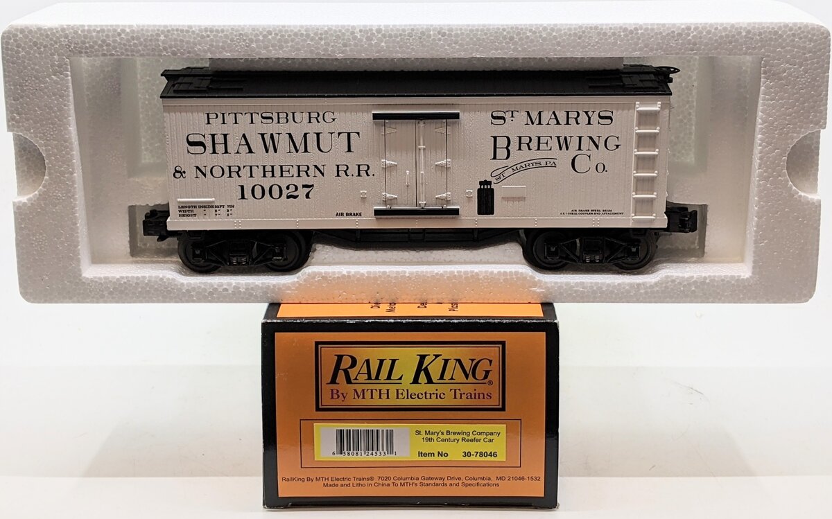 MTH 30-78046 O Gauge St. Mary's Brewing Company 19th Century Reefer Car