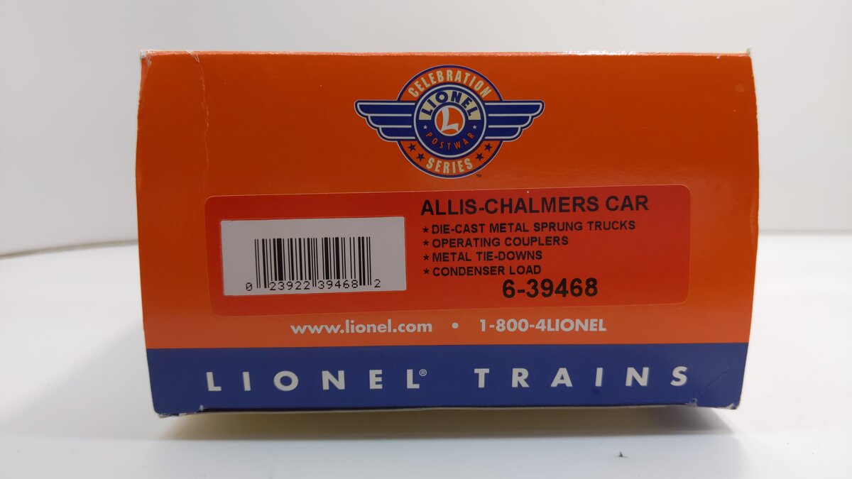 Lionel 6-39468 O Gauge PWC Allis-Chalmers Condenser Car