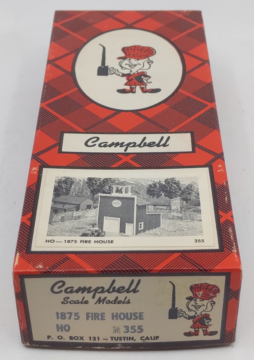 Campbell Scale Models 355 HO Scale 1875 Fire House Building Kit