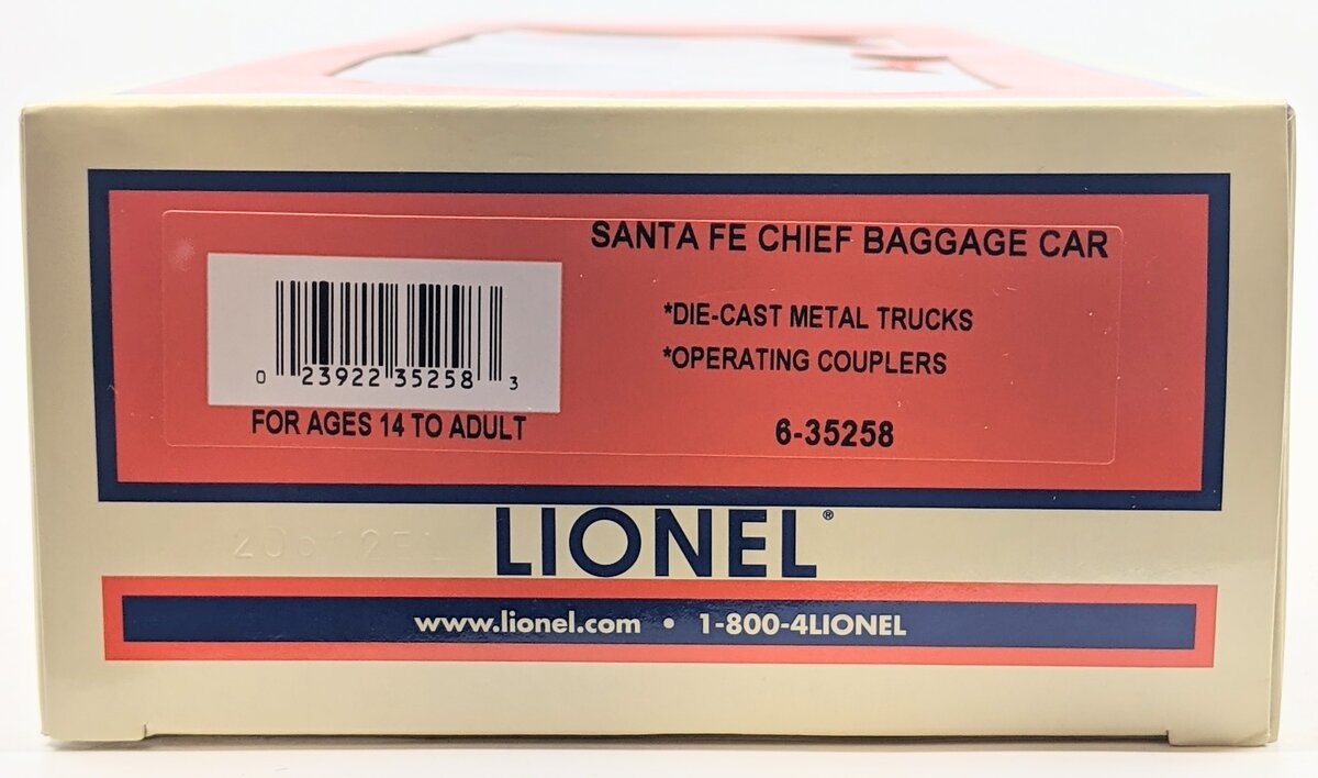 Lionel 6-35258 O Gauge Santa Fe Chief Baggage Car
