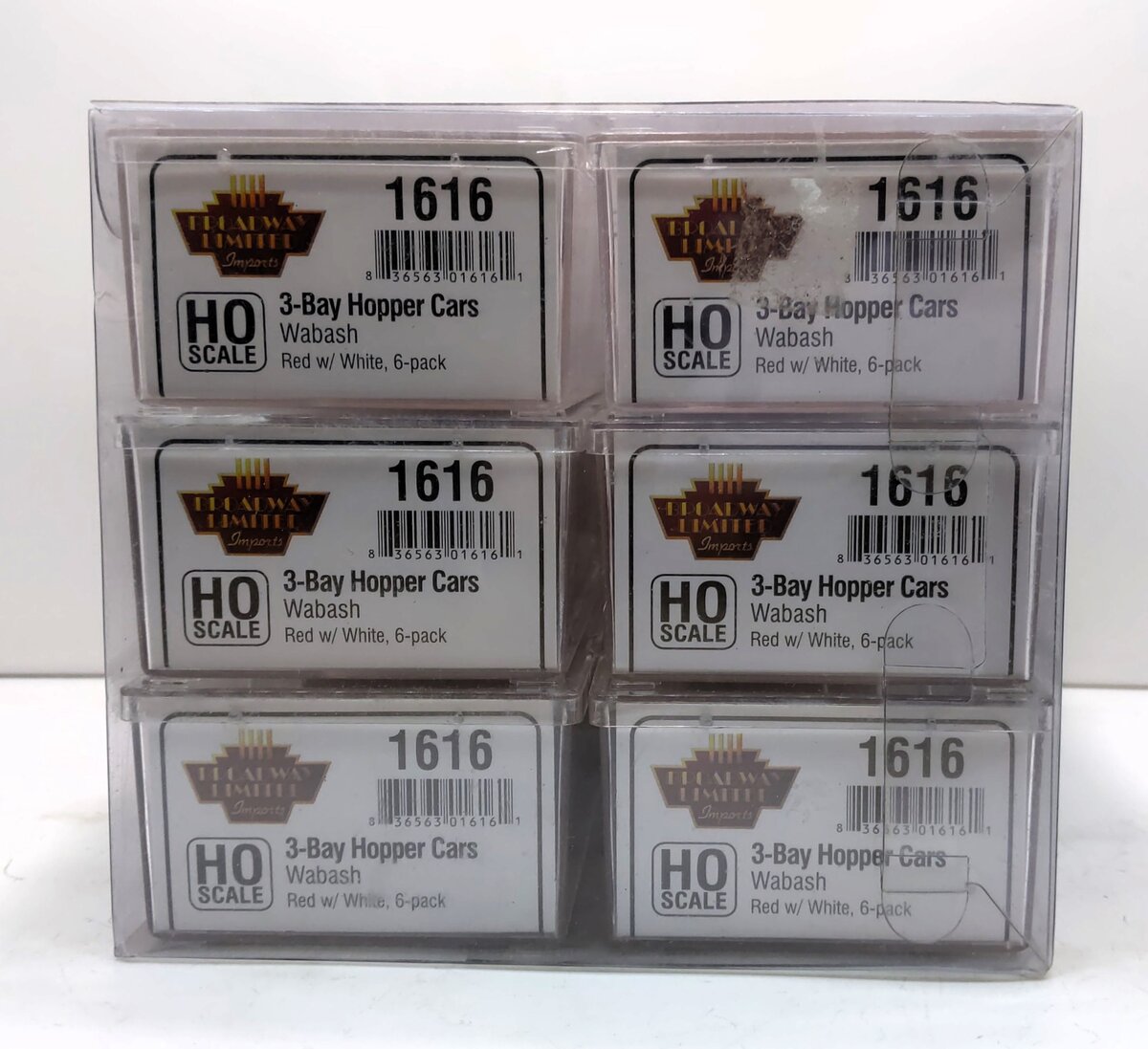 Broadway Limited 1616 HO Wabash H2a 3-Bay Hopper, AssembLed (6)