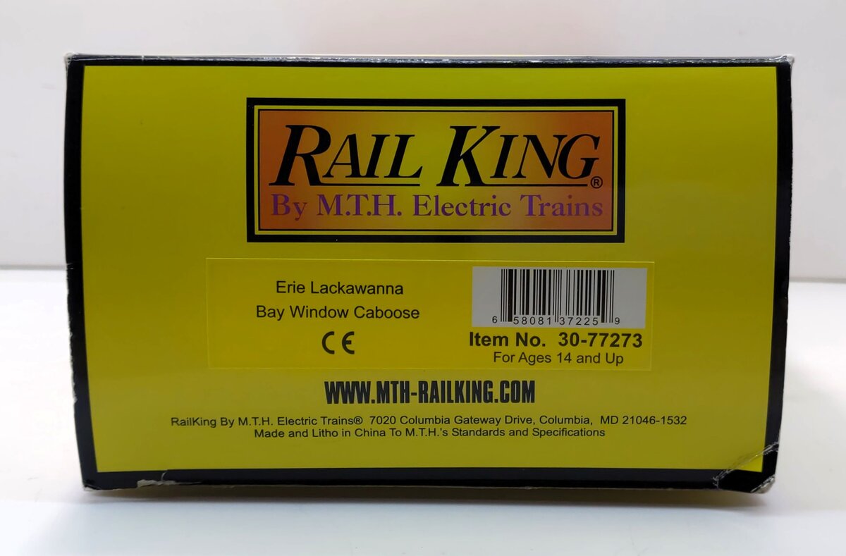 MTH 30-77273 O Erie Lackawanna Bay Window Caboose - 3-Rail - RailKing® #C371