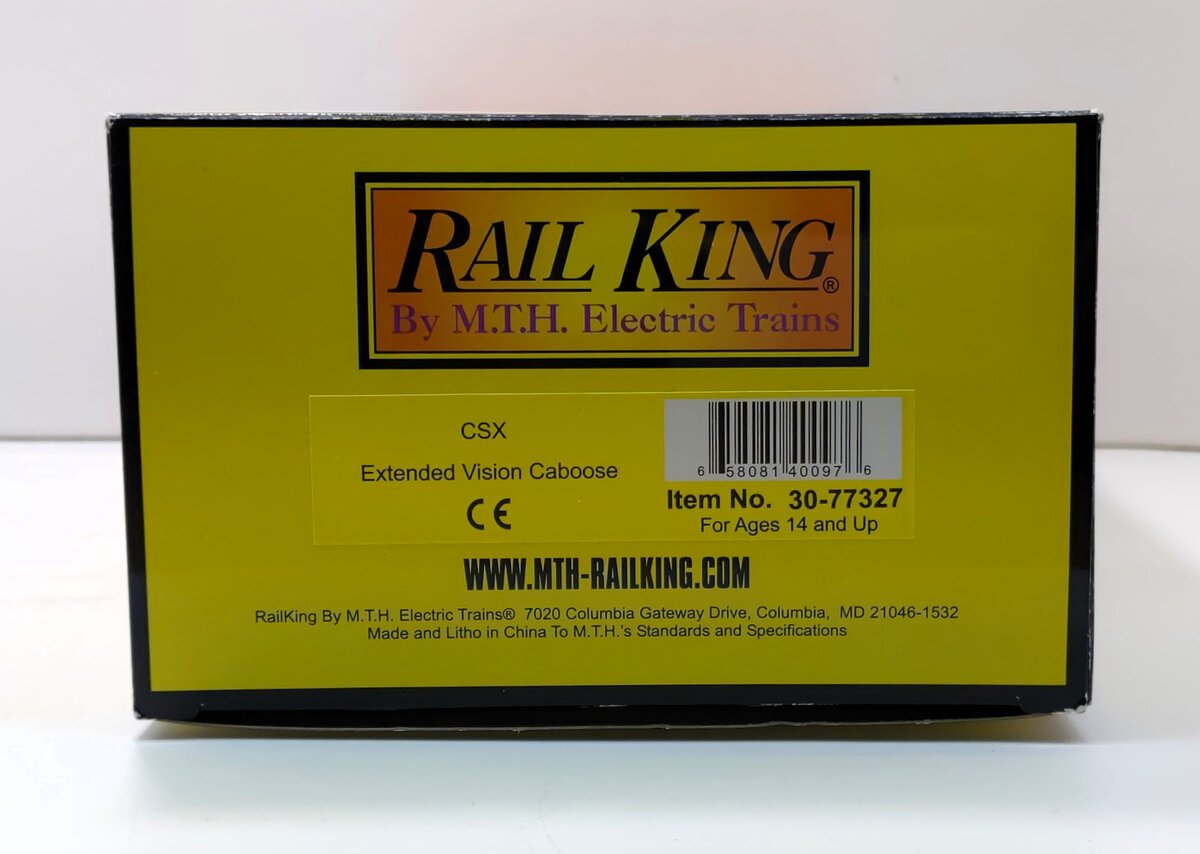 MTH 30-77327 O Scale CSX Extended Vision Caboose #21195