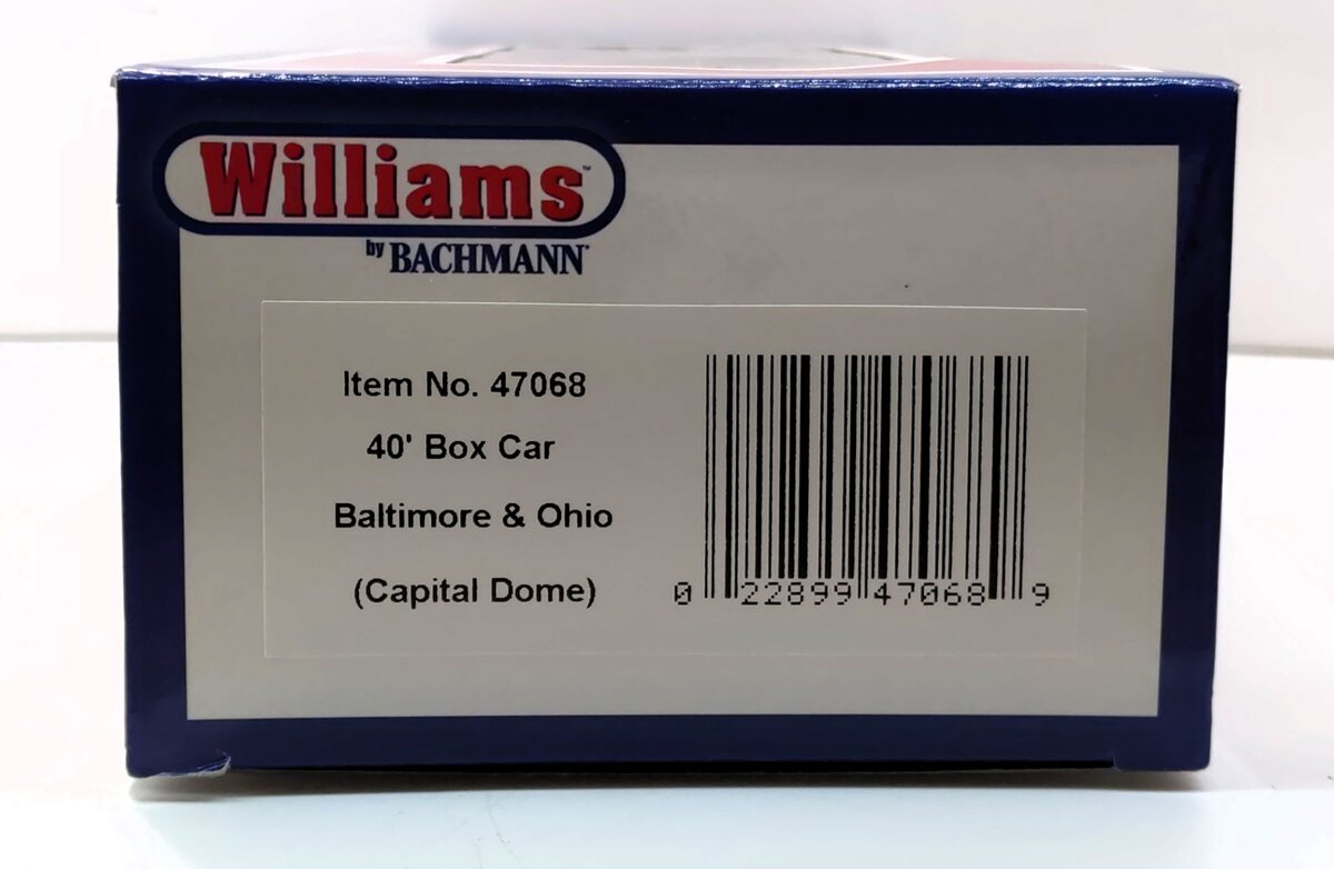 Williams 47068 O B&O Capital Dome 40' Boxcar