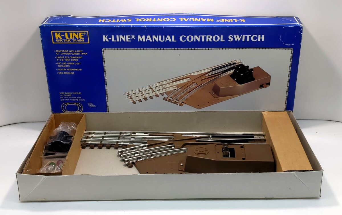 K-Line K-0273 O-27 Gauge 42" Left Hand Manual Switch Turnout